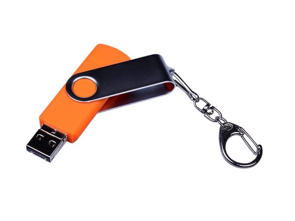 USB 2.0/micro USB/Type-C- флешка на 32 Гб c поворотным механизмом - USB 2.0/micro USB/Type-C- флешка на 32 Гб c поворотным механизмом