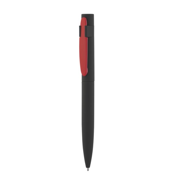 Ручка шариковая "Lip", покрытие soft touch - Ручка шариковая "Lip", покрытие soft touch черный с красным