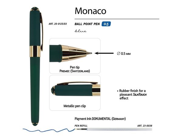 Ручка пластиковая шариковая «Monaco» - Ручка пластиковая шариковая «Monaco»