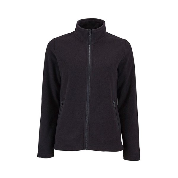 Толстовка женская флисовая NORMAN WOMEN 220 - Толстовка на молнии женская NORMAN WOMEN, черный, XL, 100% п/э, 220 г/м2