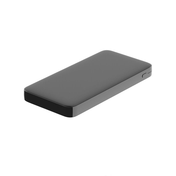 Внешний аккумулятор Polus, 10000 Mah, софт-тач покрытие - Внешний аккумулятор Polus, 10000 Mah, софт-тач покрытие, черный
