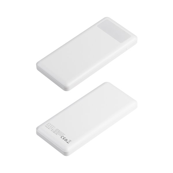 Зарядное устройство "Lumos" 10000 mAh с фонариком - Зарядное устройство "Lumos" 10000 mAh с фонариком белый