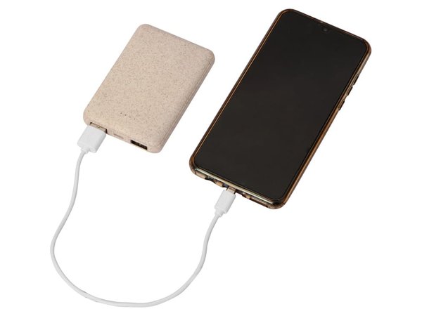 Внешний аккумулятор «Wheatty» из пшеничной соломы, 5000 mAh - Внешний аккумулятор «Wheatty» из пшеничной соломы, 5000 mAh