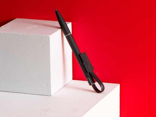 Ручка металлическая шариковая «Connect» с кабелем USB 2 в 1 - Ручка металлическая шариковая «Connect» с кабелем USB 2 в 1