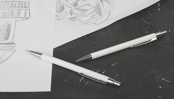 Набор "Ray" (ручка+карандаш), покрытие soft touch - Набор "Ray" (ручка+карандаш), покрытие soft touch белый