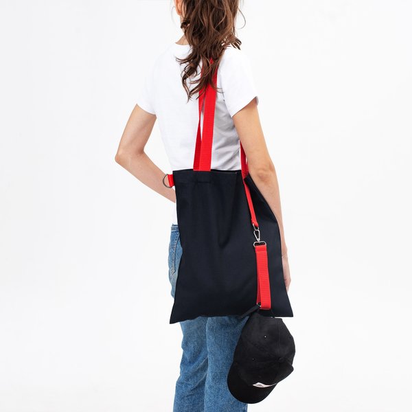 Шоппер Superbag black - Шоппер Superbag black (чёрный с красным)