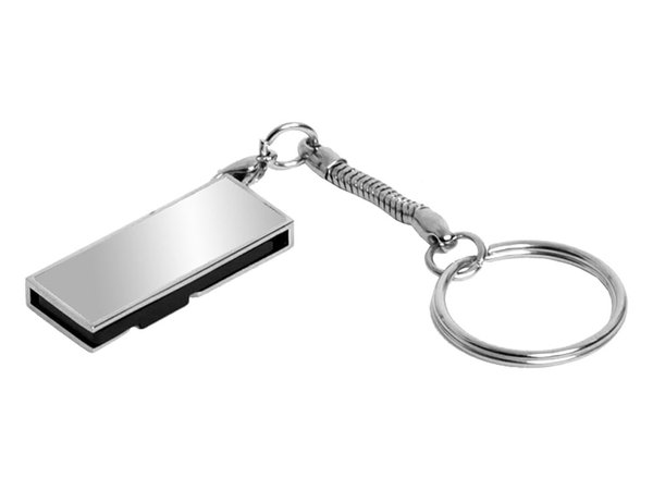 USB 2.0- флешка на 16 Гб с поворотным механизмом и зеркальным покрытием - USB 2.0- флешка на 16 Гб с поворотным механизмом и зеркальным покрытием