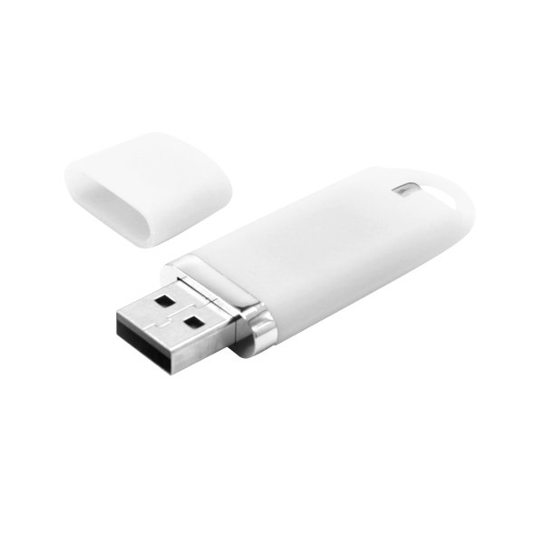 Флешка Shape с покрытием Софт Тач - Флешка Shape с покрытием Софт Тач 16 GB, белая