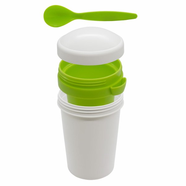 Ланч-бокс Cereal to go Green Line с ложкой - Ланч-бокс Cereal to go Green Line с ложкой (салатовый)