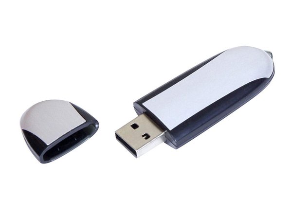 USB 2.0- флешка промо на 8 Гб овальной формы - USB 2.0- флешка промо на 8 Гб овальной формы