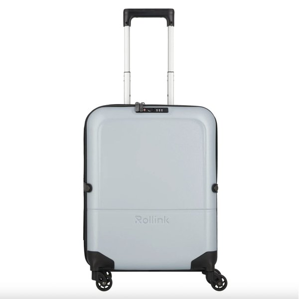 Чемодан складной Rollink FLEX LIGHT 55x40x20 см, 4 колеса, черный - Чемодан складной Rollink FLEX LIGHT 55x40x20 см, 4 колеса, светло-серый