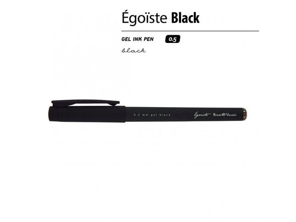 Ручка пластиковая гелевая «Egoiste Black» с лого бренда - Ручка пластиковая гелевая «Egoiste Black» с лого бренда