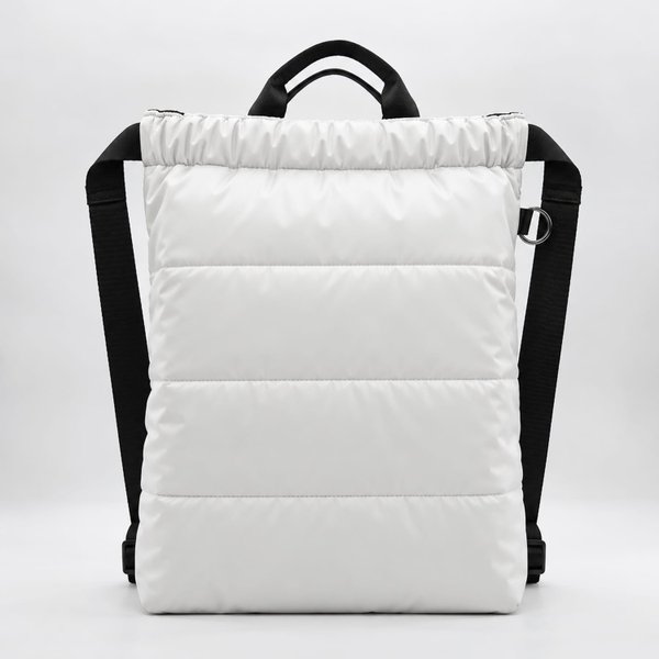 Рюкзак Superbag Bubble, стёганый, с внутренним карманом и креплением (карабин) - Рюкзак Superbag Bubble, стёганый, с внутренним карманом и креплением (карабин) (белый)
