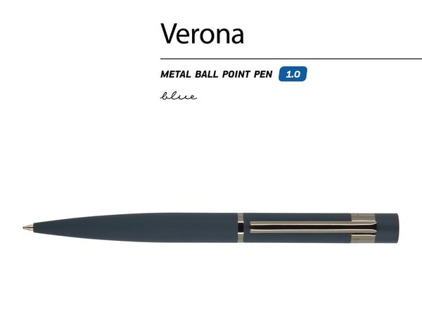 Ручка металлическая шариковая «Verona», софт-тач - Ручка металлическая шариковая «Verona», софт-тач