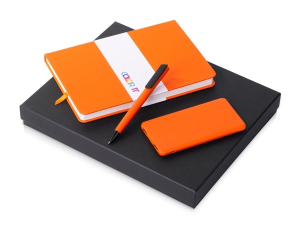 Подарочный набор «COLOR IT» c блокнотом, ручкой и повербанком, 5000 mAh - Подарочный набор «COLOR IT» c блокнотом, ручкой и повербанком, 5000 mAh