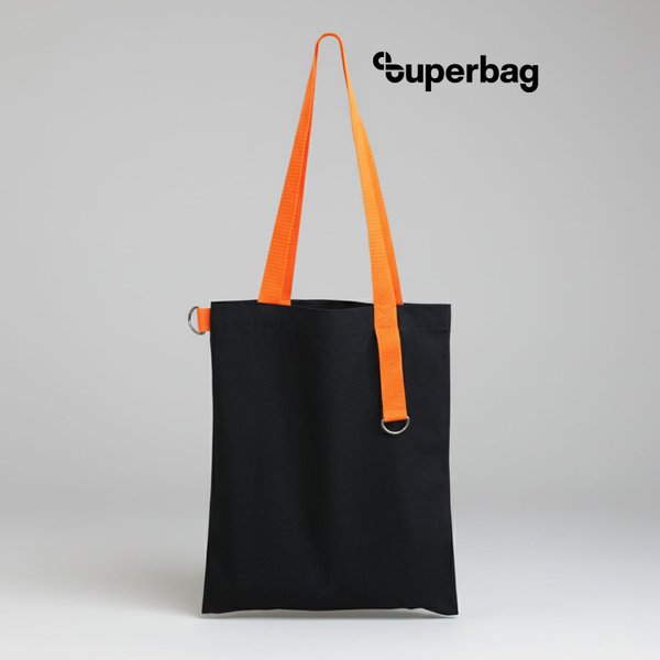 Шоппер Superbag black - Шоппер Superbag black (чёрный с оранжевым)
