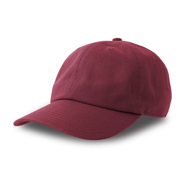 Бейсболка DAD HAT-S, 6 клиньев, металлическая застежка - Бейсболка "DAD HAT-S", 6 клиньев, металлическая застежка, бордовый, 100% хлопок, 270 г/м2