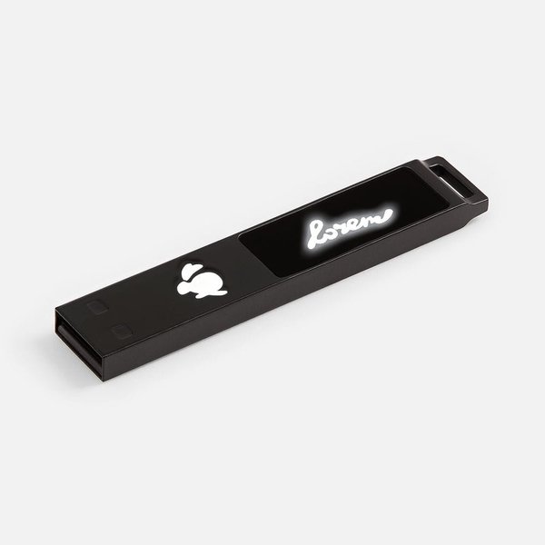 Флешка markBright Black с белой подсветкой, 32 Гб