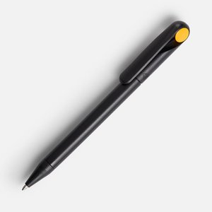 ручка шариковая prodir ds1 tmm dot, черная с желтым
