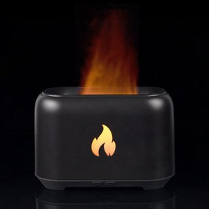 увлажнитель-ароматизатор fire flick с имитацией пламени, черный