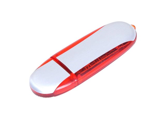 USB 2.0- флешка промо на 32 Гб овальной формы - USB 2.0- флешка промо на 32 Гб овальной формы