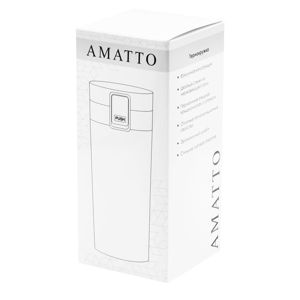 Термокружка Amatto - Термокружка Amatto, черного цвета