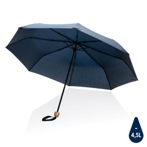 компактный зонт impact из rpet aware™ с бамбуковой рукояткой, d96 см