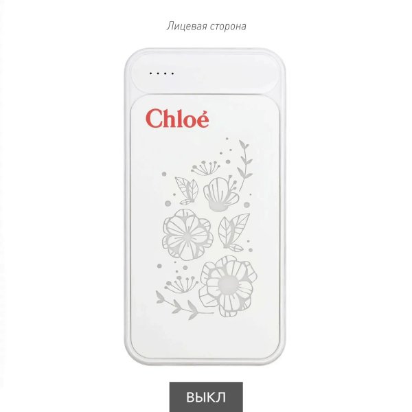 Внешний аккумулятор с подсветкой Старлайт Плюс PB (Starlight Plus PB) 10000 mAh, белый