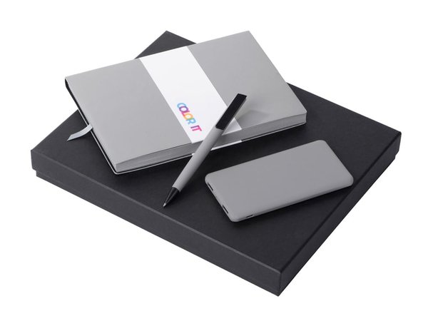Подарочный набор «COLOR IT» c блокнотом, ручкой и повербанком, 5000 mAh - Подарочный набор «COLOR IT» c блокнотом, ручкой и повербанком, 5000 mAh