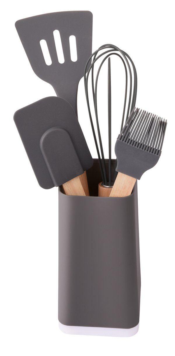 Набор кухонных принадлежностей из 5 предметов COOKING TOOLS, серый - Набор кухонных принадлежностей из 5 предметов COOKING TOOLS, серый