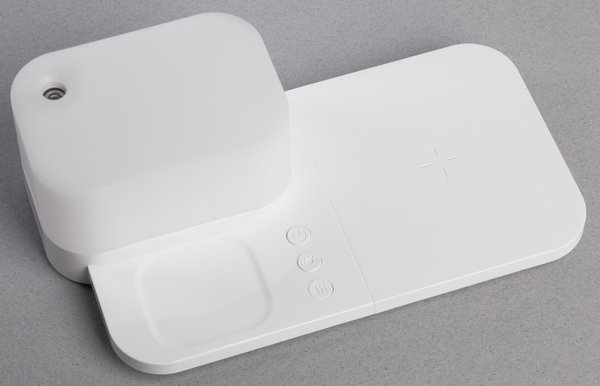 Настольная беспроводная (15W) зарядная станция "Smart Base" с увлажнителем и лампой - Настольная беспроводная (15W) зарядная станция "Smart Base" с увлажнителем и лампой белый