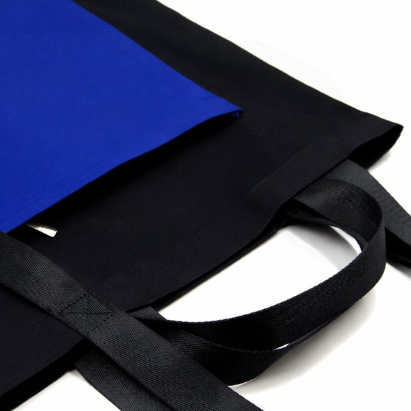 Шоппер Superbag Big Pocket, с карманом на молнии - Шоппер Superbag Big Pocket, с карманом на молнии (черный с синим)