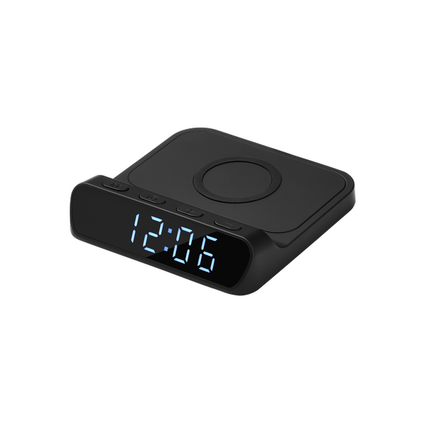 Зарядная станция с часами 15W Ригель (Rigel), черная