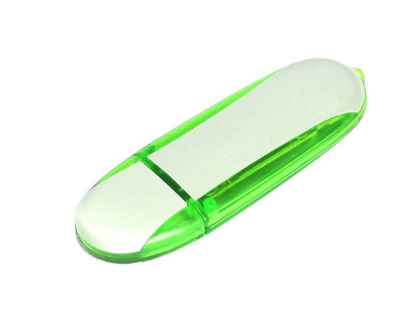 USB 2.0- флешка промо на 32 Гб овальной формы - USB 2.0- флешка промо на 32 Гб овальной формы