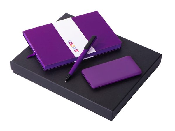Подарочный набор «COLOR IT» c блокнотом, ручкой и повербанком, 5000 mAh - Подарочный набор «COLOR IT» c блокнотом, ручкой и повербанком, 5000 mAh