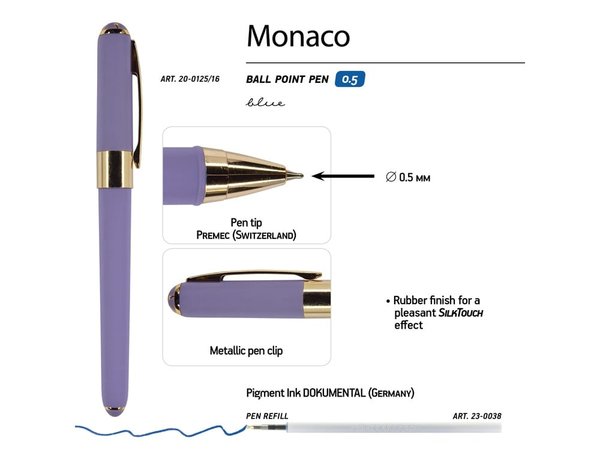 Ручка пластиковая шариковая «Monaco» - Ручка пластиковая шариковая «Monaco»