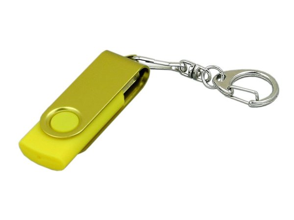 USB 2.0- флешка промо на 32 Гб с поворотным механизмом и однотонным металлическим клипом - USB 2.0- флешка промо на 32 Гб с поворотным механизмом и однотонным металлическим клипом