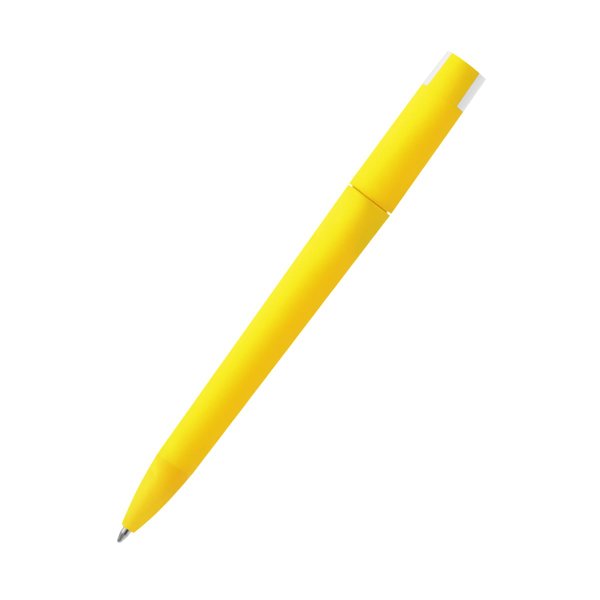 Ручка пластиковая T-pen софт-тач, желтая - Ручка пластиковая T-pen софт-тач, желтая