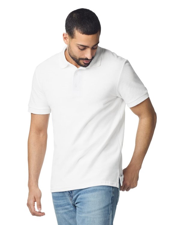 Футболка поло PREMIUM COTTON ADULT DOUBLE PIQUE - Футболка поло PREMIUM COTTON ADULT DOUBLE PIQUE, БЕЛЫЙ S