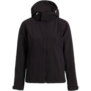 куртка женская hooded softshell черная
