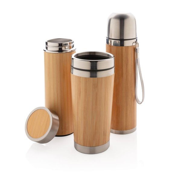 Герметичная вакуумная бутылка Bamboo, 350 мл - Герметичная вакуумная бутылка Bamboo, 350 мл