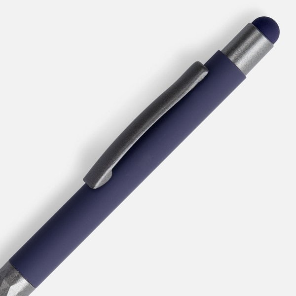 Ручка шариковая Digit Soft Touch со стилусом, синяя