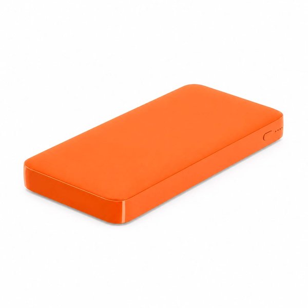 Внешний аккумулятор Polus, 10000 Mah, софт-тач покрытие - Внешний аккумулятор Polus, 10000 Mah, софт-тач покрытие, оранжевый