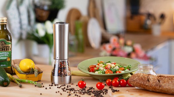 Электрическая мельница "Salt&Pepper" для специй двойная - Электрическая мельница "Salt&Pepper" для специй двойная стальной серый