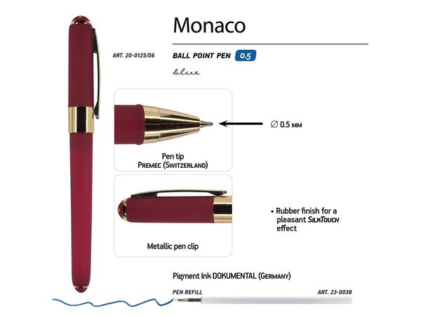 Ручка пластиковая шариковая «Monaco» - Ручка пластиковая шариковая «Monaco»