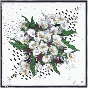 платок шелковый delicate, каллы