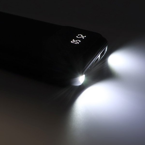 Внешний аккумулятор Dorado 10 000 mAh с фонариком - Внешний аккумулятор Dorado 10 000 mAh с фонариком, черный