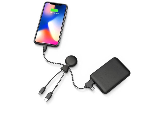 Внешний аккумулятор «BioPack» c кабелем «Mr. Bio», 5000 mAh - Внешний аккумулятор «BioPack» c кабелем «Mr. Bio», 5000 mAh