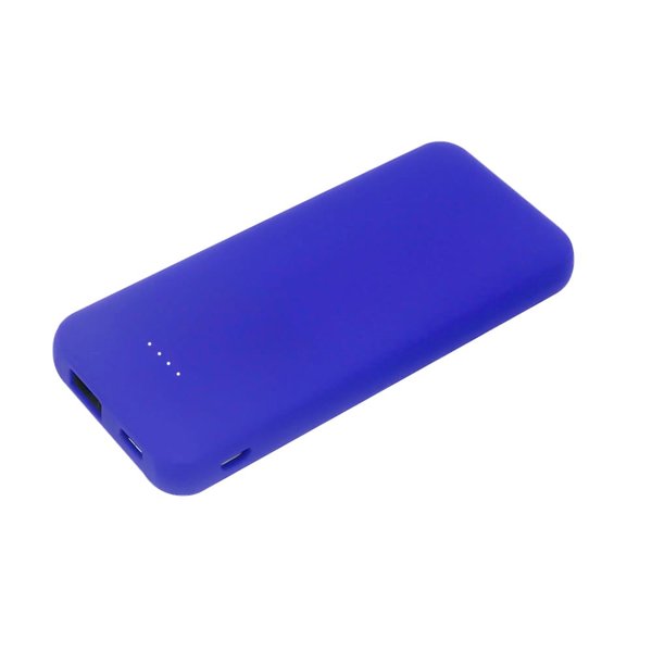 Внешний аккумулятор Arrida 5000mAh, с покрытием Baby skin - Внешний аккумулятор Arrida 5000mAh, с покрытием Baby skin, синий