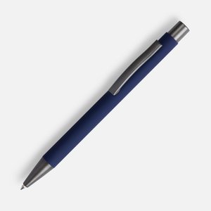 ручка шариковая atento soft touch, темно-синяя